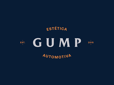 Gump Branding auto automotive blue branding dark blue design gold id logo vector