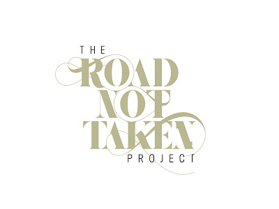 The Road Not Taken Project gold id serif type typography