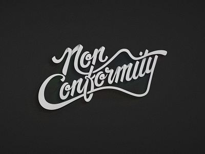 Nonconformity calligraphy conformity non type typography