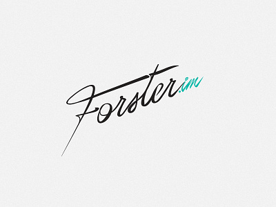 Forster.im Typography black calligraphy green handwriting id logo typography