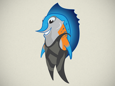 Sailfish fina illustrator mascot sailfish