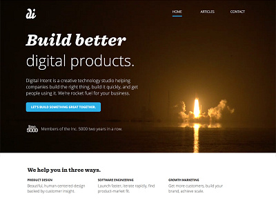New DI Homepage agency business corporate design graphic design home homepage ui web web design webdesign website