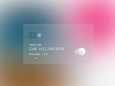 Semi Digital Transparent Credit Card clean ui creditcard minimalism