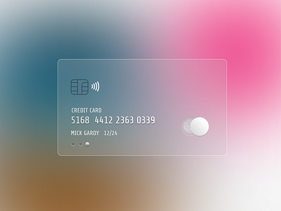 Semi Digital Transparent Credit Card