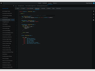 Integrated development environment coding tool dark theme editor minimal ui