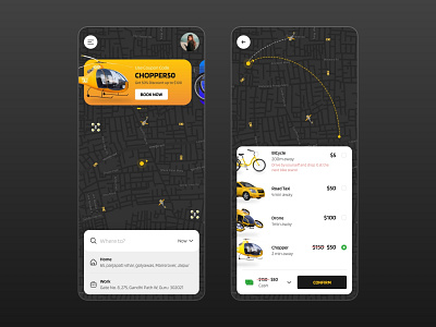 Cab booking app - UI app