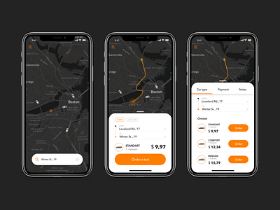 Taxi App app design ios minimal sketch typography ui ux vector