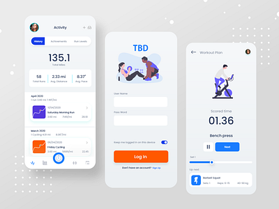 Physical Fitness App UI