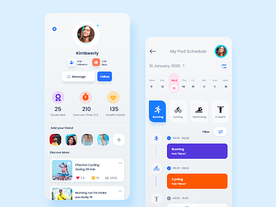 Fitness App by Madhu Mia on Dribbble