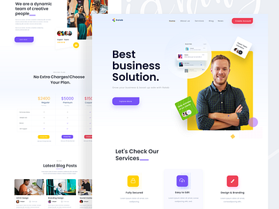 Business Agency Website UI Design by Madhu Miah for iSketch Studio on ...