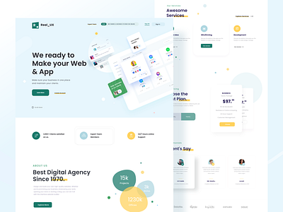 Digital Agency Web UI Concept by Madhu Mia for iSketch Studio on Dribbble