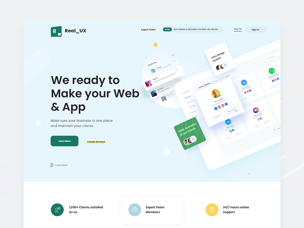 Digital Agency Web Ui Concept By Madhu Mia For Isketch Studio On Dribbble