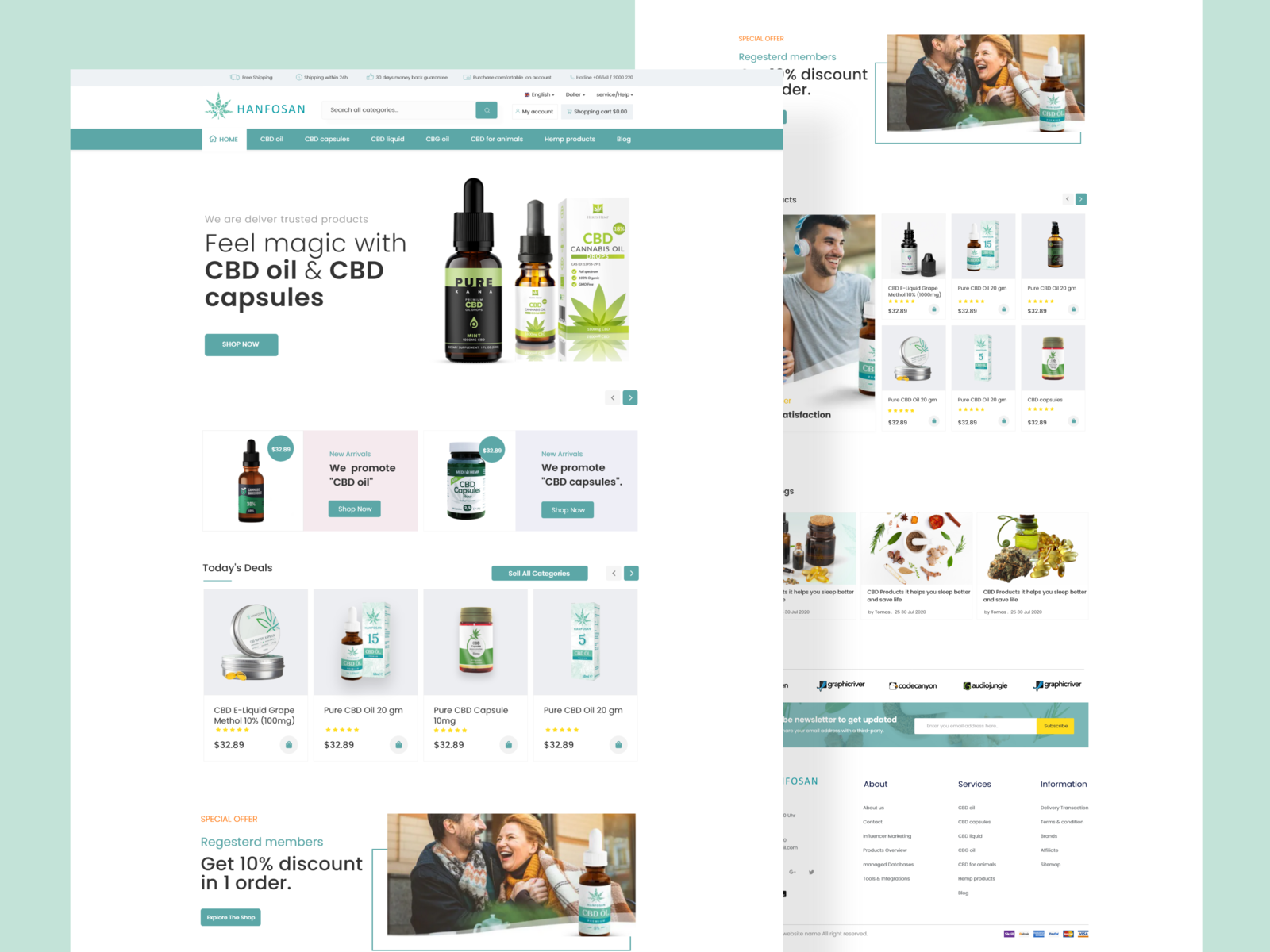 CBD Product e-commerce Website Design by Madhu Mia on Dribbble