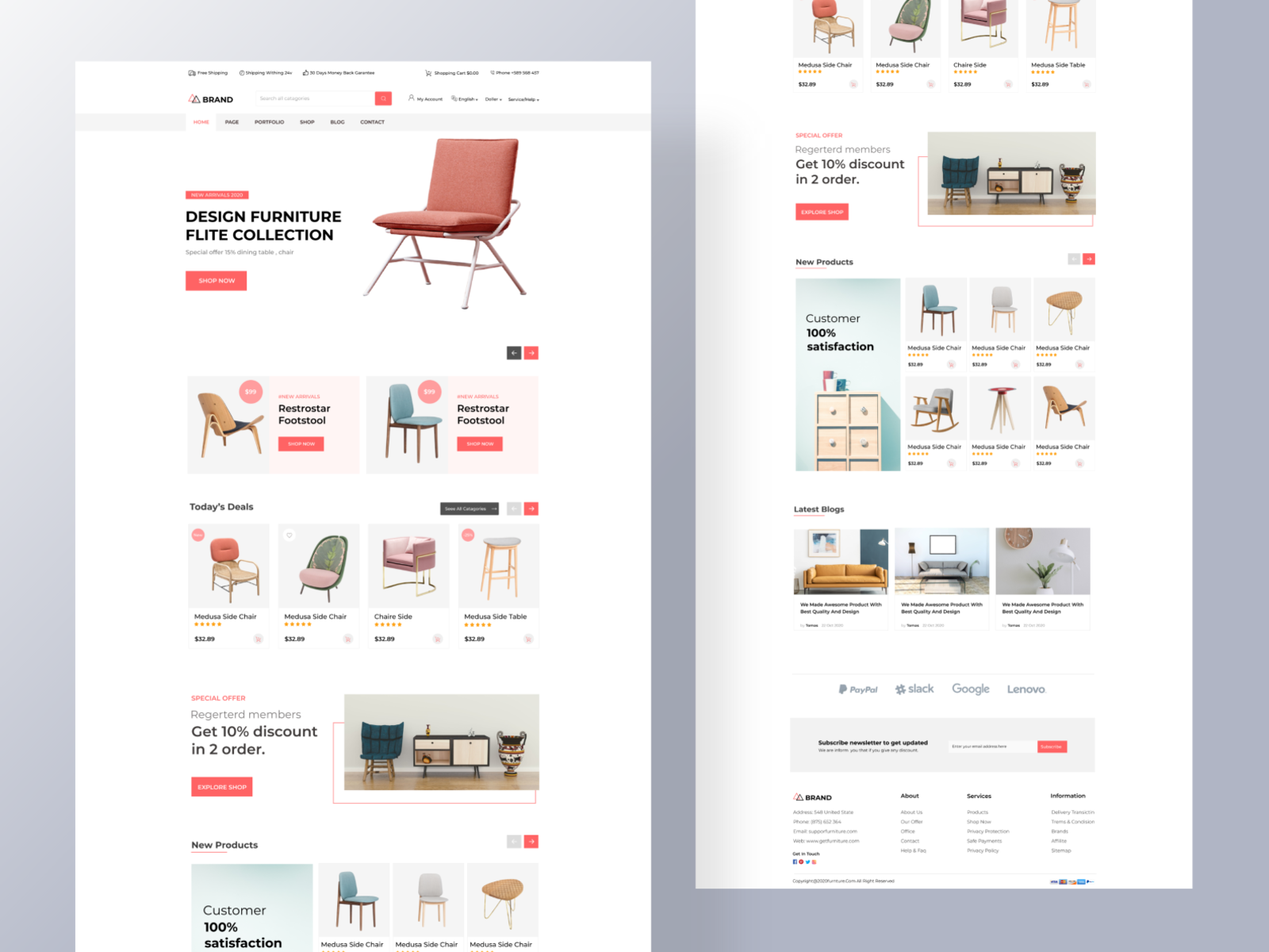 Furniture Ecommerce Web UI by Madhu Mia on Dribbble