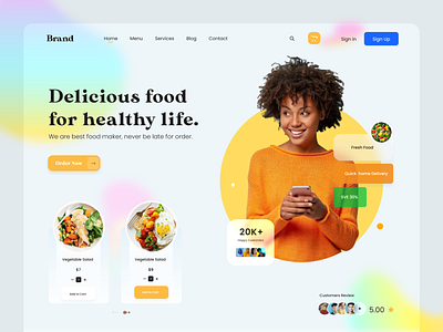 Food Delivery Web UI Concept