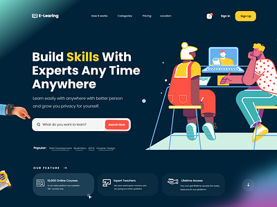 E-learning Website Design Exploration by Madhu Mia on Dribbble