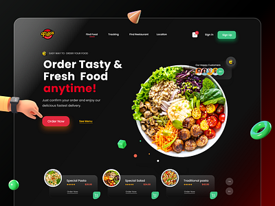 Figos Restaurant Website Desgin UI