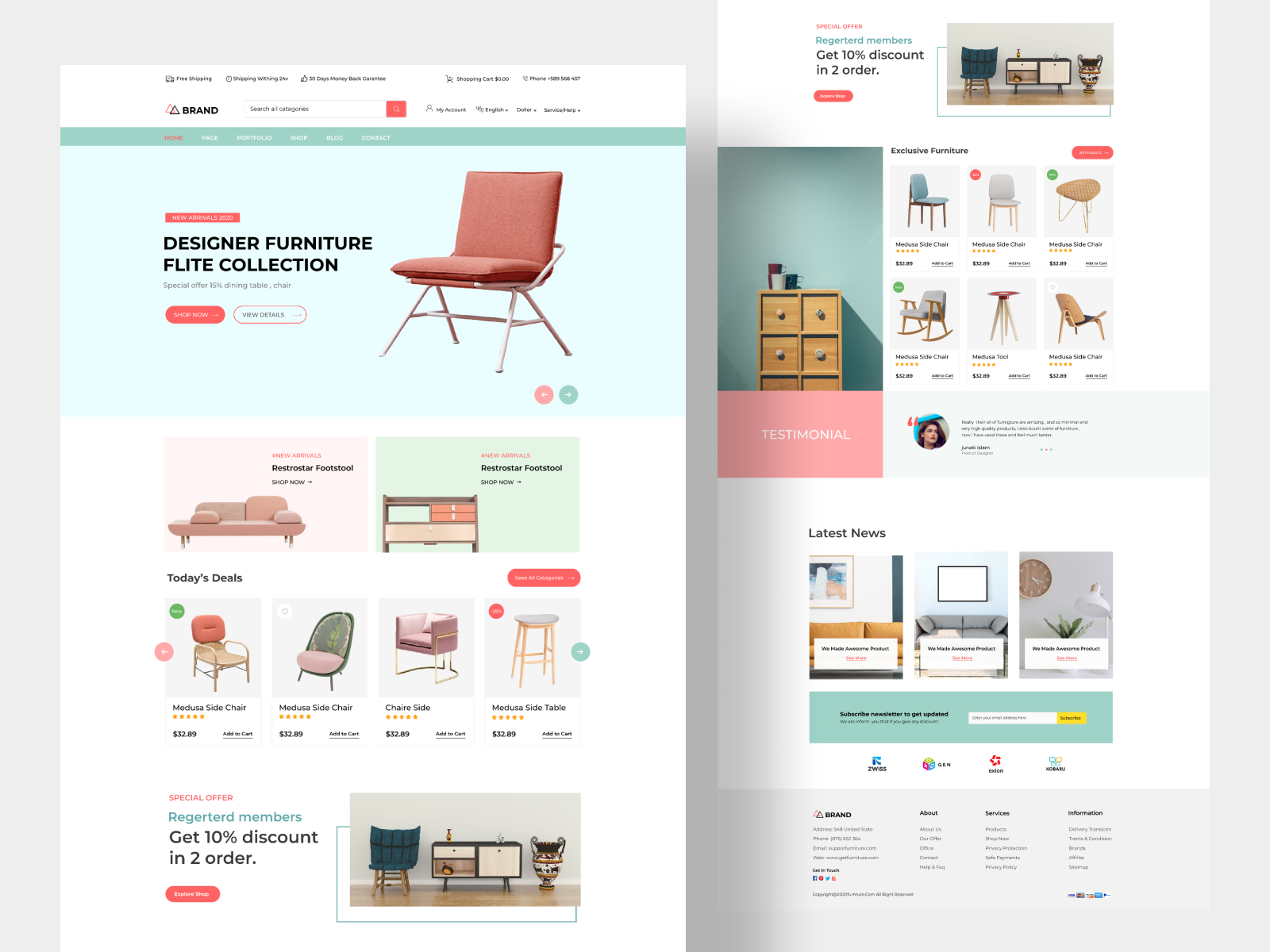 Furniture Store Web Design by Madhu Miah on Dribbble