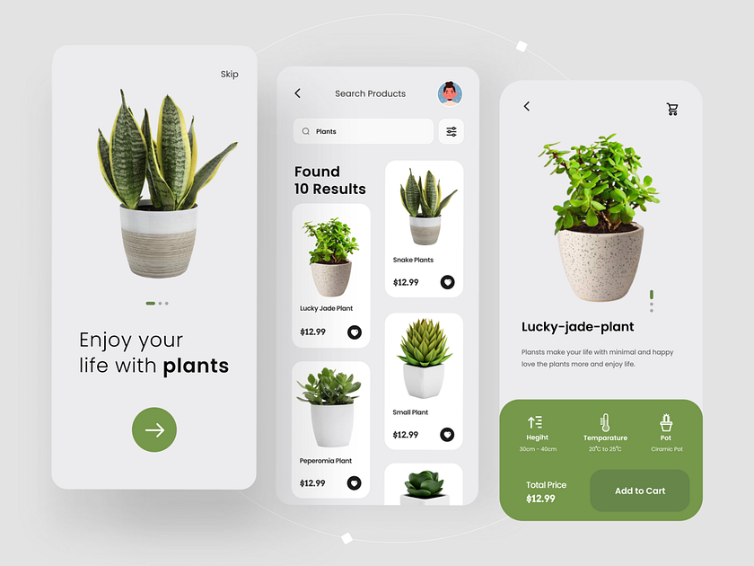 Plant Shop App by Madhu Miah on Dribbble