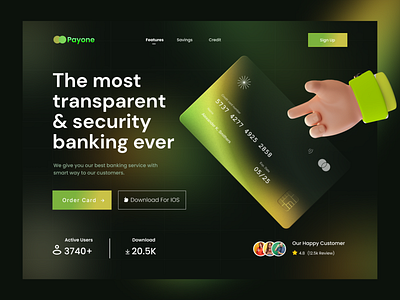 Credit Card Landing page UI