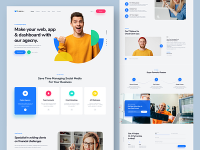 Agency Website Design by Madhu Mia on Dribbble
