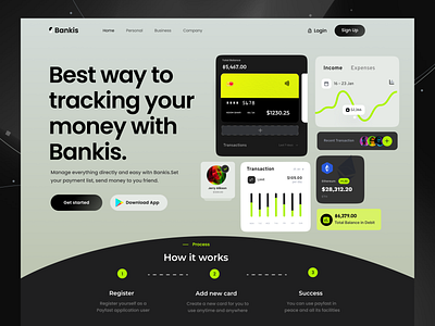 Finance Website Landing Page UI