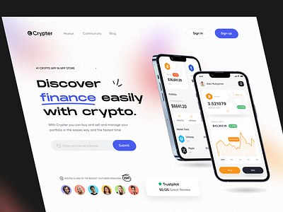 Fintech Website Landing Page UI