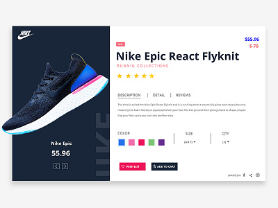 Nike Product Page Design Concepet clean design ecommerce nike product page shop ui ux web