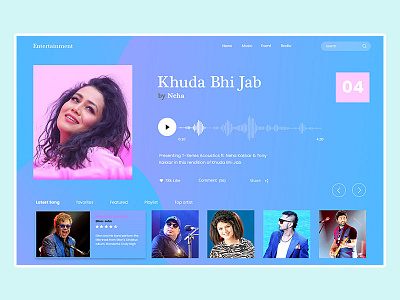 Music web design concept