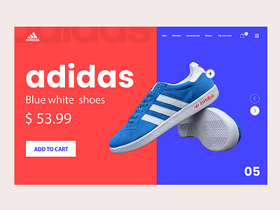 Adidas Shoes Web UI best colors design e commerce madhu mia new trend product page shoe shop sport uiux web