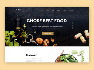 foody web landing page design back best design color design food landing madhu mia restaurant shop web