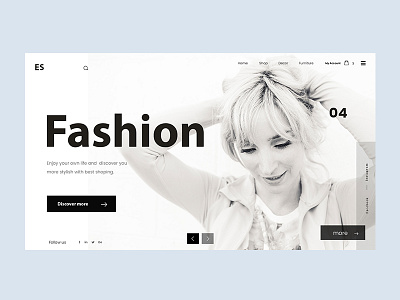 ES Web Header Explore Design design e commerce fashion landing madh mia minimal product shop ui ux web