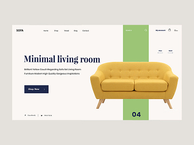 Sofa Furniture Web UI Concept color ecommerce furniture landing madhu mia product shop ui ux web deisgn