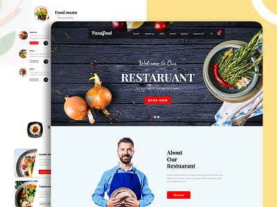 Restaurant Web UI cafe color design e commerce food landing page madhu mia order restaurant ui ux web