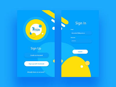 Sign in & Sign up UI 7cloudes app design app ios login madhu mia mobile sign in sign up ui pack uidesign