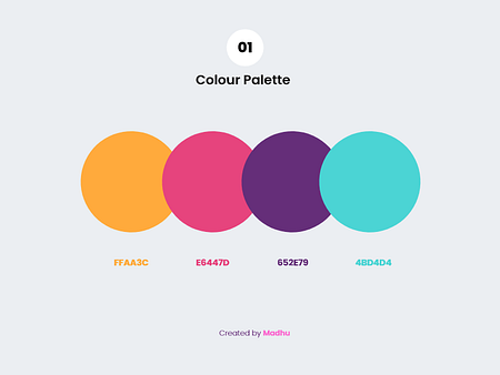 Colour Palette 01 by Madhu Mia on Dribbble
