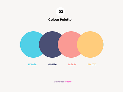 Colour Palette 02 app designer clean clour paletter color color idea color scheme madhu mia minimal ui ux design web design colour