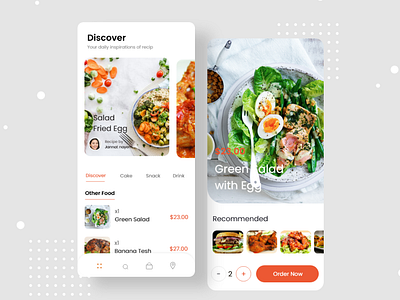 Food App UI Design by Madhu Mia on Dribbble