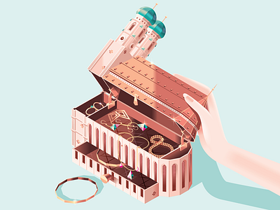 Shop Magazine SS17 – Munich box building church frauenkirche germany gold jewellery mint munich vector