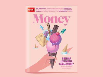 Which? Money – Bank account upgrades 🍦 bank banking chocolate cone cream fancy ice icecream insurance pen phone summer vanilla