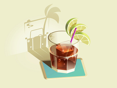Cuba Libre in Havana 🇨🇺 beach car cocktail coke cola cuba drink havana libre palm tree pontiac rum vintage
