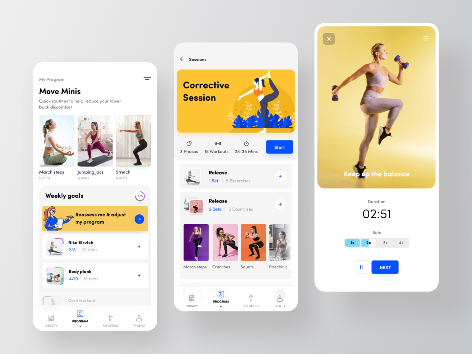 Women fitness app: light by Mafruh Faruqi on Dribbble