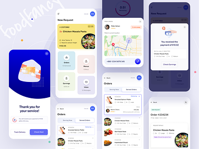 Foodfancy | Chef request handling UI app design app ui cafe clean app food delivery food selling food service full project minimal project restaurant user experience
