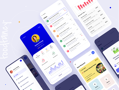 Foodfancy |4| Chef's income, inbox and profile screens application best agency best app best app designer best designer best ui design cafe catrering chef clean cook cooking food delivery food making food sell full app design full design home made food minimal app restaurant
