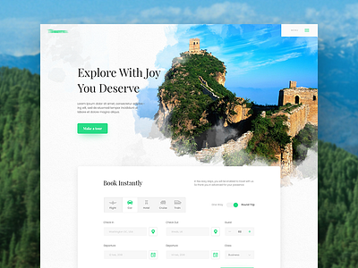 Travel Agency Landing Page Concept