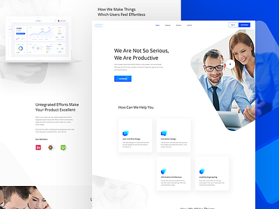 Agency Landing Page agency landing page blue color business agency design agency landing page minimal minimal design minimal web design ui ux