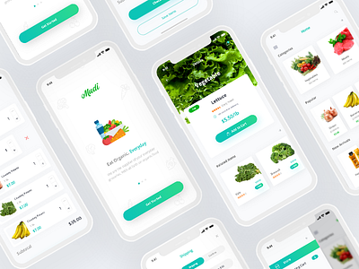 Grocery app design for iPhone X