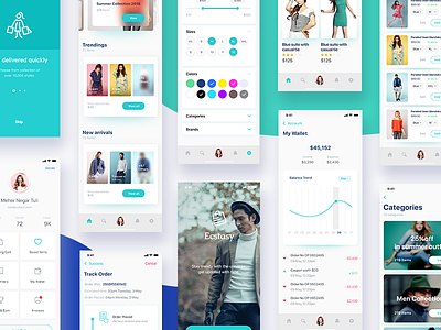 E-commerce UI kit for iPhone X android app app design app for sale e commerce app design ecommerce app design ios app design iphone x app design minimal app design ui elements ui kit ui kit for sale ux