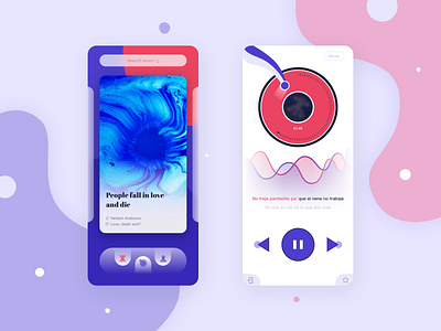 Music APP Concept design interface ui ux