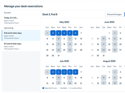 Airbnb for Desks calendar date picker design desks modal office picker reservations ui web design web ui
